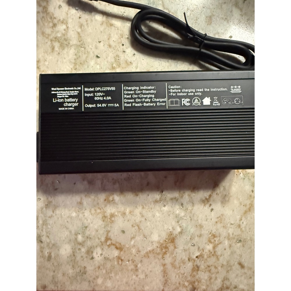 Wuxi Dpower Li-ion Battery Charger DPLC275V55 54.6V 5A Electric Bike Scooter